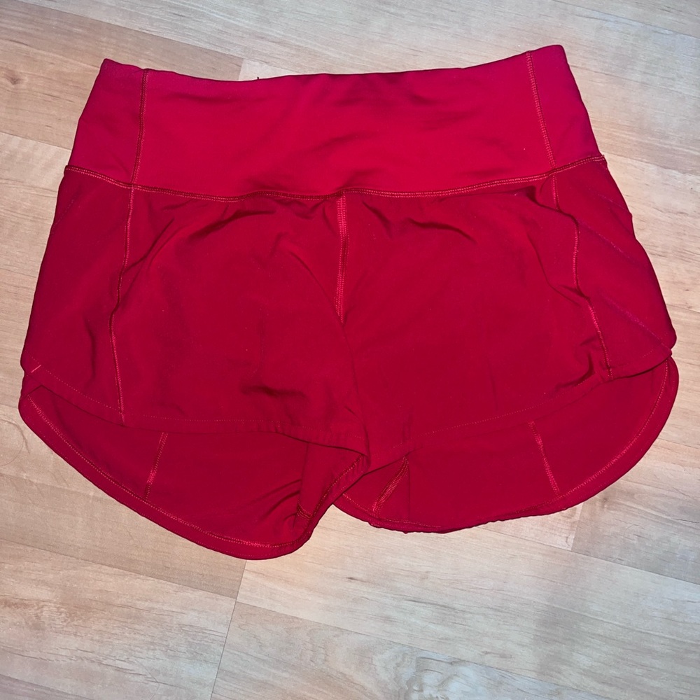Lululemon Red Speed Up Shorts